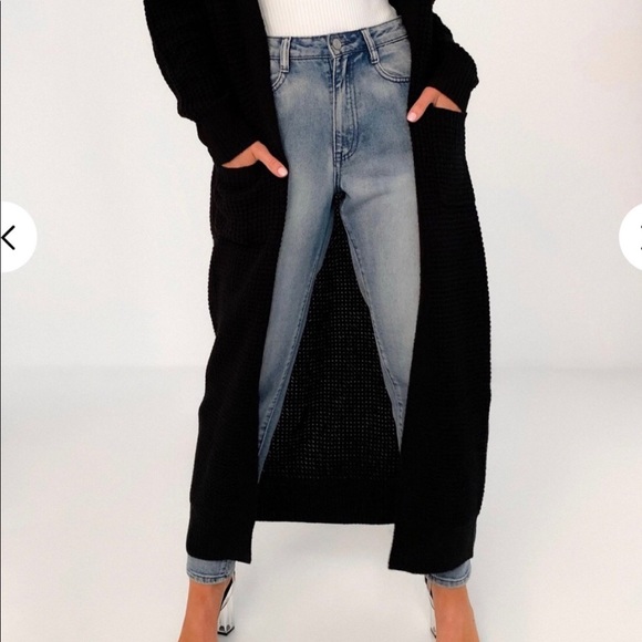 Black Tall Maxi Cardigan in Large - Picture 2 of 4